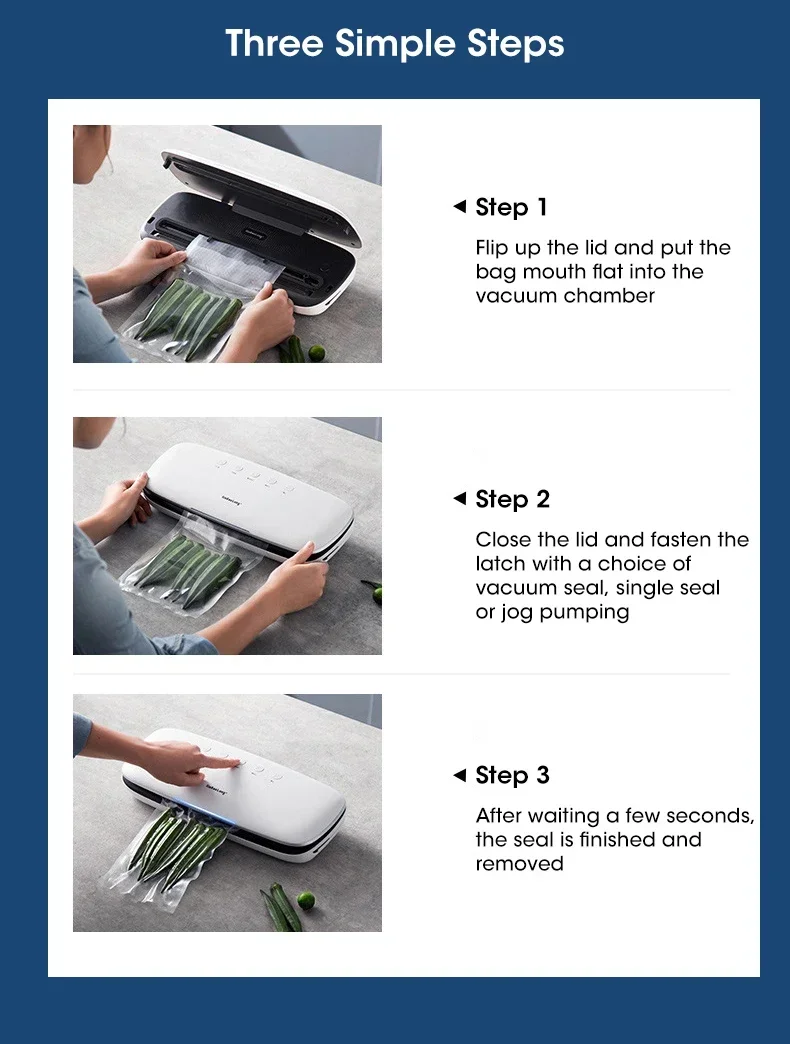 Gambar produk FMA Alat Vakum Makanan Vacuum Sealer Packaging Machine with 10PCS Bag - FM-V10