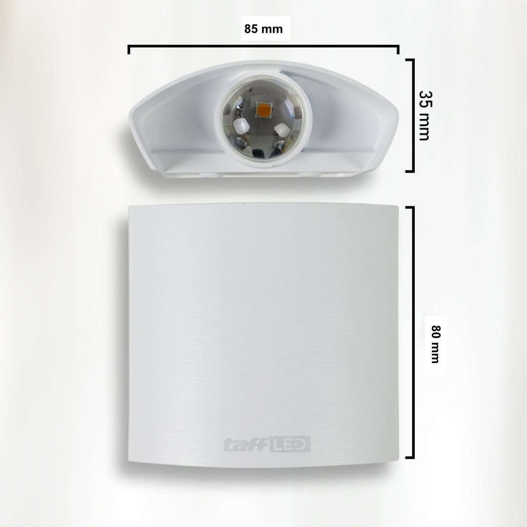 Gambar produk TaffLED Lampu Dinding Hias Outdoor Aluminium 2W 2 LED Warm White - RL-B15-2