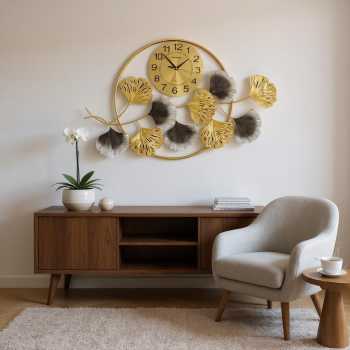 TaffHOME Jam Dinding Quartz Luxury European Style Jiali Movement 85cm - 2281C