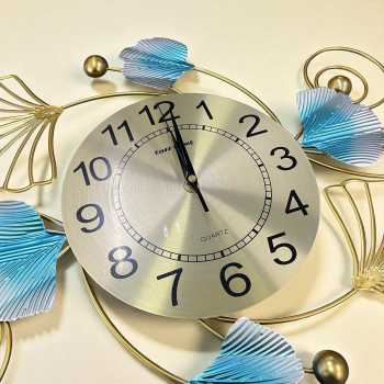 Gambar produk TaffHOME Jam Dinding Besi Elegan Ginkgo Biloba Silent Movement 91.5cm Horizontal - 2221C
