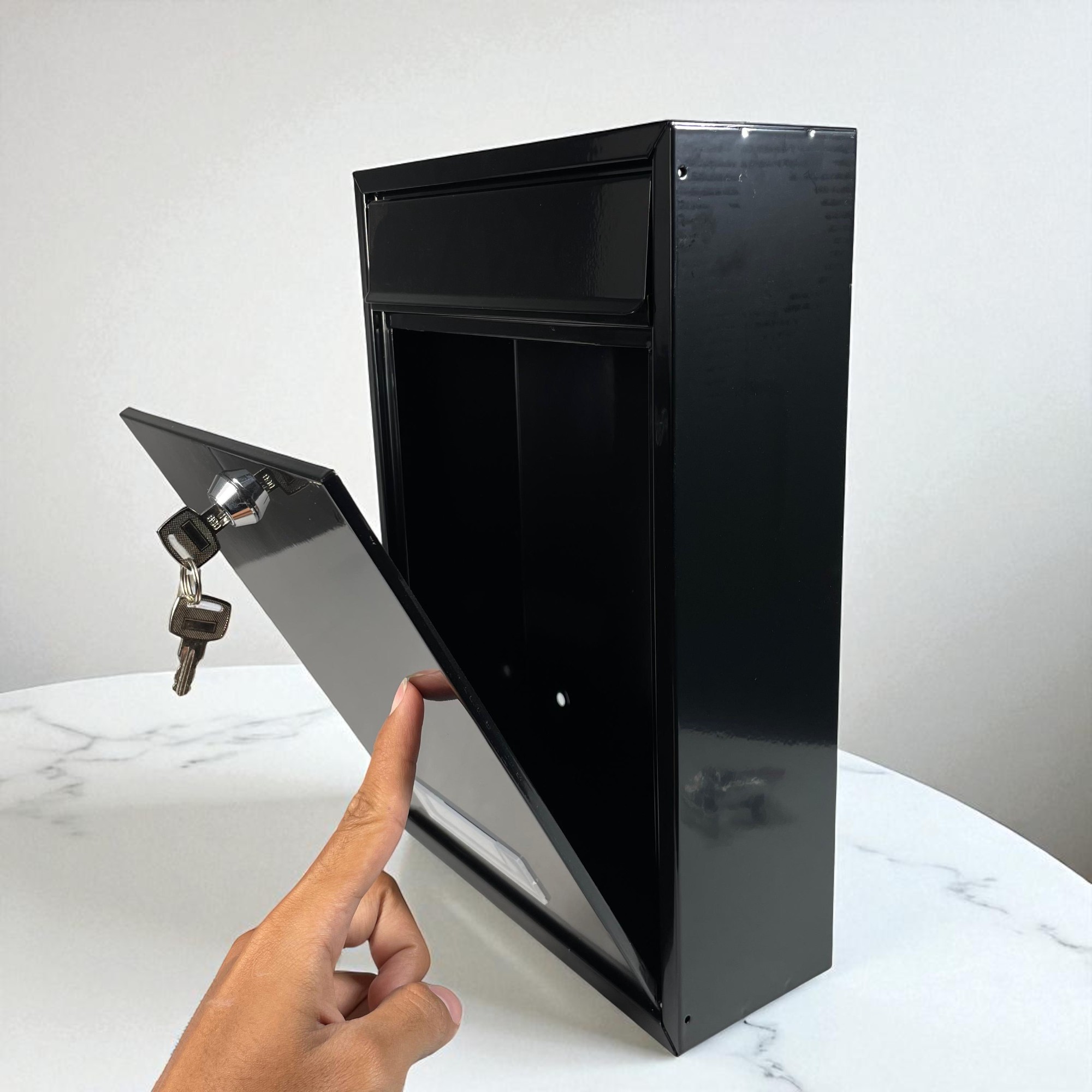 Gambar produk JUNLANG Kotak Surat Pos Metal Mailbox Outdoor with Lock 21.5x9x32cm - KH-32
