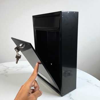 Gambar produk JUNLANG Kotak Surat Pos Metal Mailbox Outdoor with Lock 21.5x9x32cm - KH-32