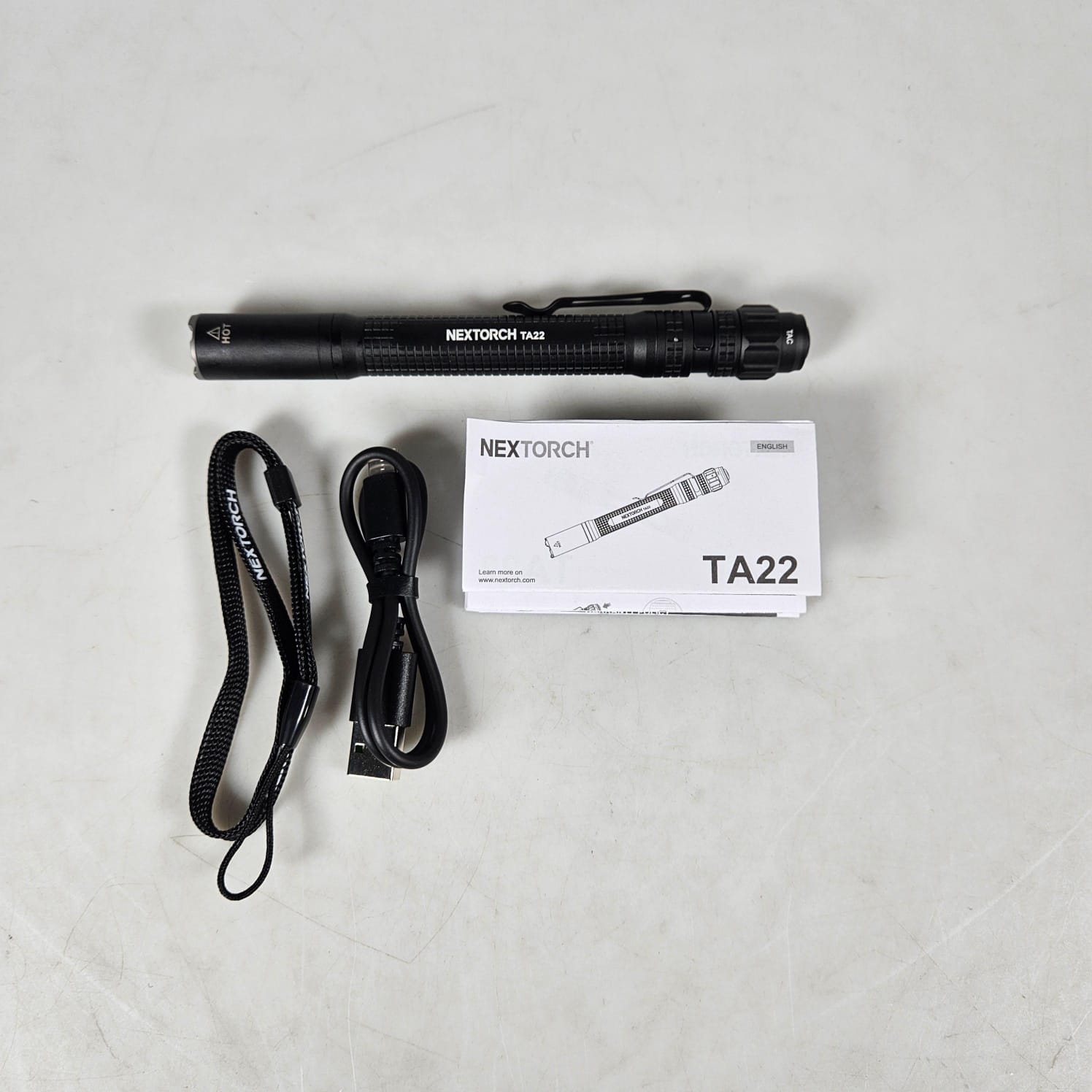 Gambar produk NEXTORCH Lampu Senter LED Mini Penlight Tactical USB Type C 850 Lumens - TA22