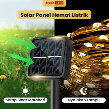 Gambar produk TaffLED Lampu Hias String Lights Waterproof 100 LED with Solar Panel - M071