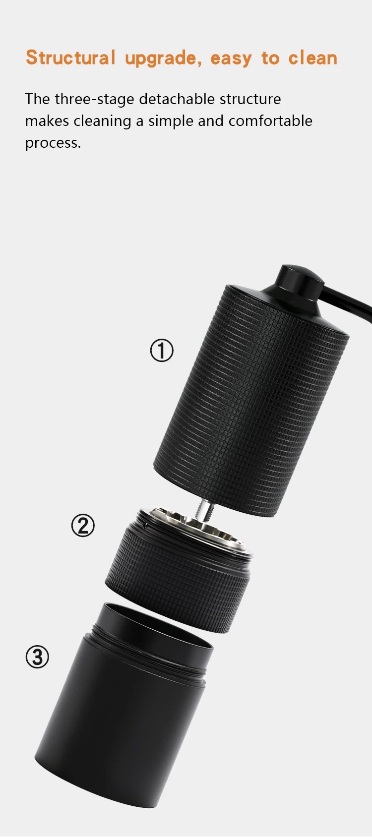 Gambar produk IZL Alat Penggiling Kopi Manual Seven Angle Grinding Coffee CNC - 8058