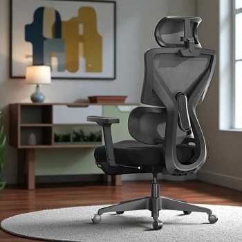 Gambar produk HBADA Kursi Kantor Office Chair 2D Lumbar Support with Footrest - P5
