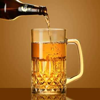 Gambar produk TREDO Gelas Mug Bir Sodium Calcium Glass Diamond Pattern 500ml - T581