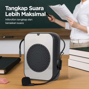 Gambar produk SOAIY Speaker Pinggang Bluetooth Voice Amplifier LED Wired 8W - H6