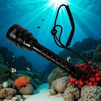 Gambar produk TaffLED Senter LED Scuba Dive Waterproof IP68 T6 10000 Lumens - TG-S151