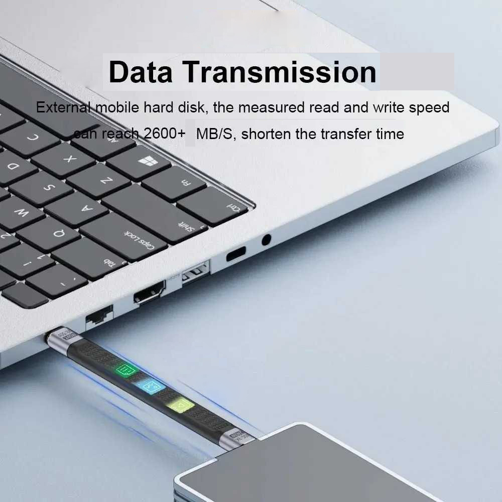Gambar produk DIXSG Kabel USB Type C to Type C Fast Charging Thunderbolt 240W 14cm Straight - D13
