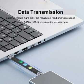 Gambar produk DIXSG Kabel USB Type C to Type C Fast Charging Thunderbolt 240W 14cm Straight - D13