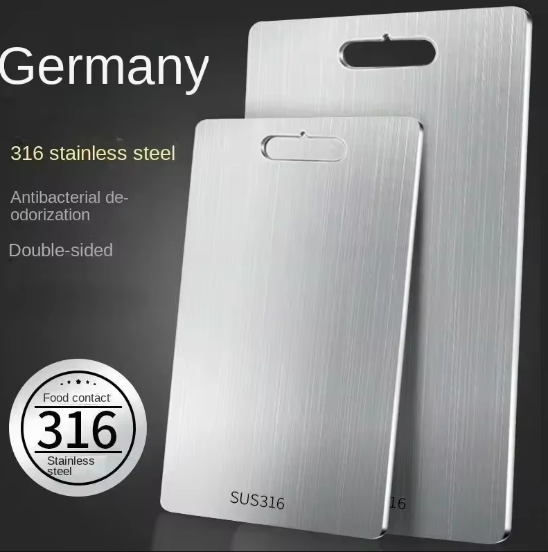 Gambar produk WONDER Alas Potong Sayuran Multifungsi Cutting Board Stainless Steel 25x15cm - W02