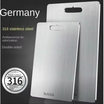 Gambar produk WONDER Alas Potong Sayuran Multifungsi Cutting Board Stainless Steel 25x15cm - W02