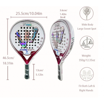 Gambar produk CAMEWIN Raket Padel Teardrop Carbon Fiber 3.6cm Thickness 350g - 6357