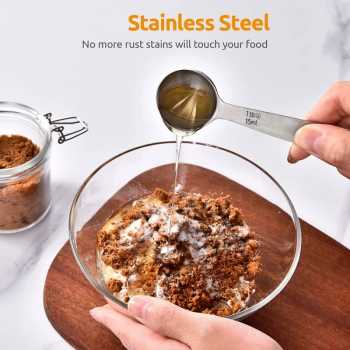 Gambar produk TaffHOME Sendok Takar Cup Stainless Steel Measuring Spoon 5 PCS - S300