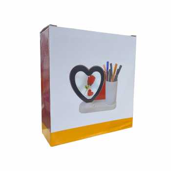 Gambar produk VENTURE Cermin Foto Magic Mirror Photo Frame LED with Pen Holder - B0F6