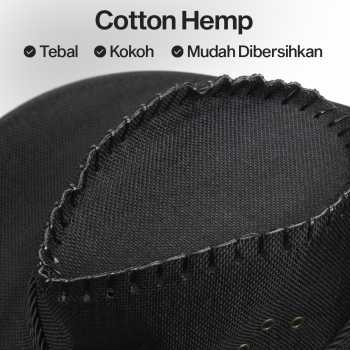 Gambar produk Topi Cowboy Unisex Hat Cotton Hemp Sunhat Wild Brim - Jn45