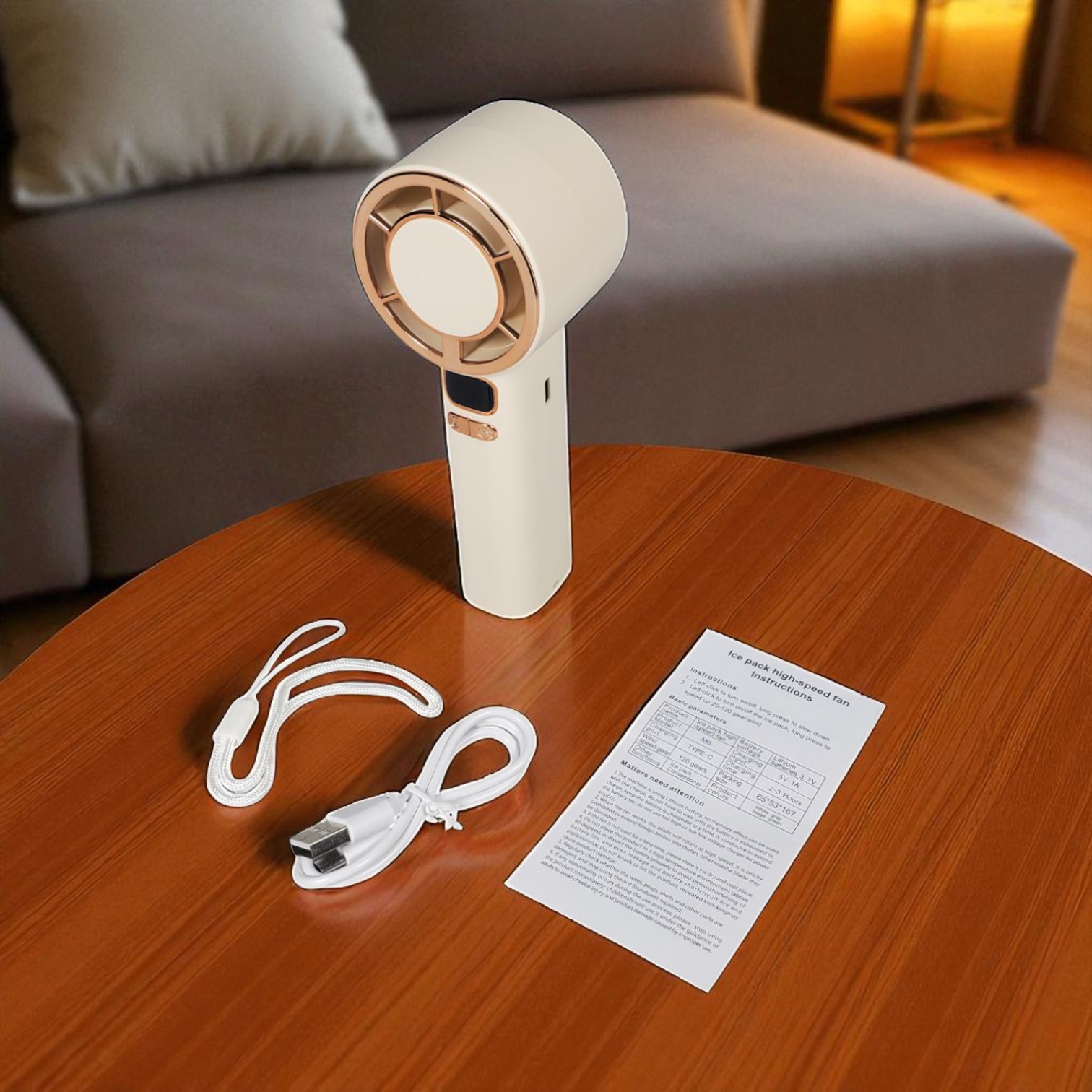 Gambar produk BSIDE Kipas Angin Portable Turbo 120 Speed Level LED Display 2000mAh - M6