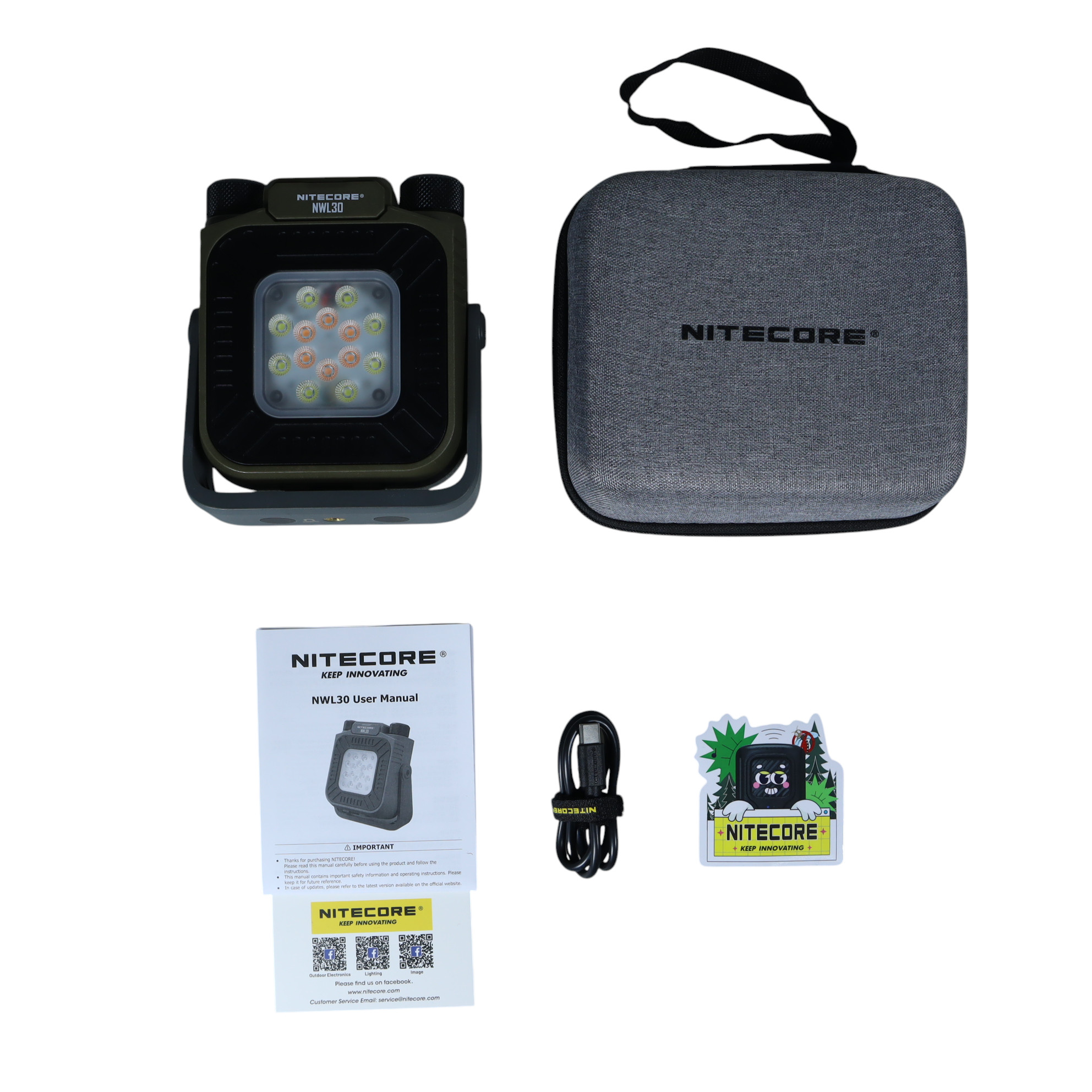 Gambar produk NITECORE Outdoor Work Light Mosquito Repel Power Bank 3000 Lumens - NWL30