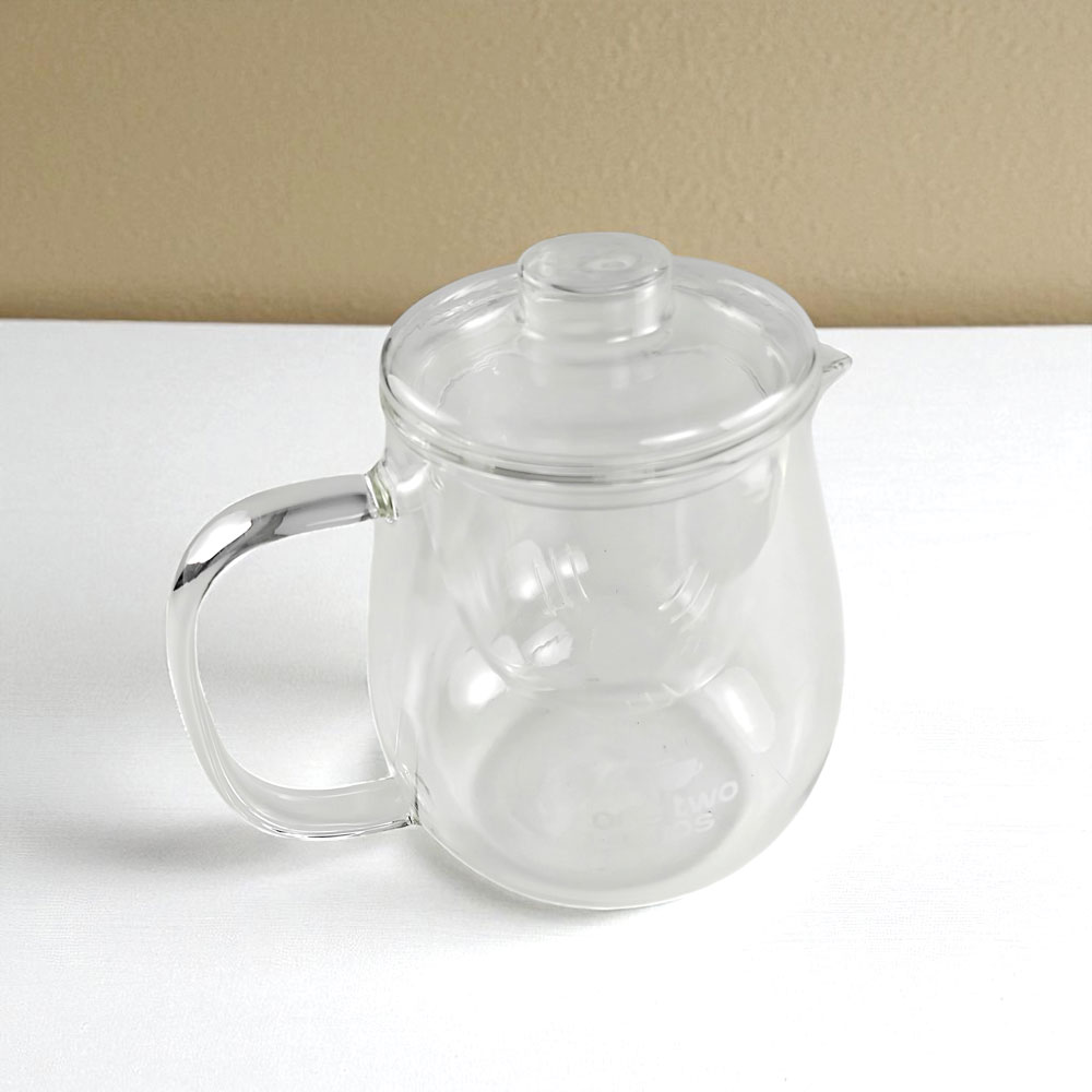 Gambar produk One Two Cups Teko Teh Kaca Saringan Tahan Panas Api Infuser Teapot 600ml - K77