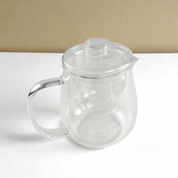 Gambar produk One Two Cups Teko Teh Kaca Saringan Tahan Panas Api Infuser Teapot 600ml - K77
