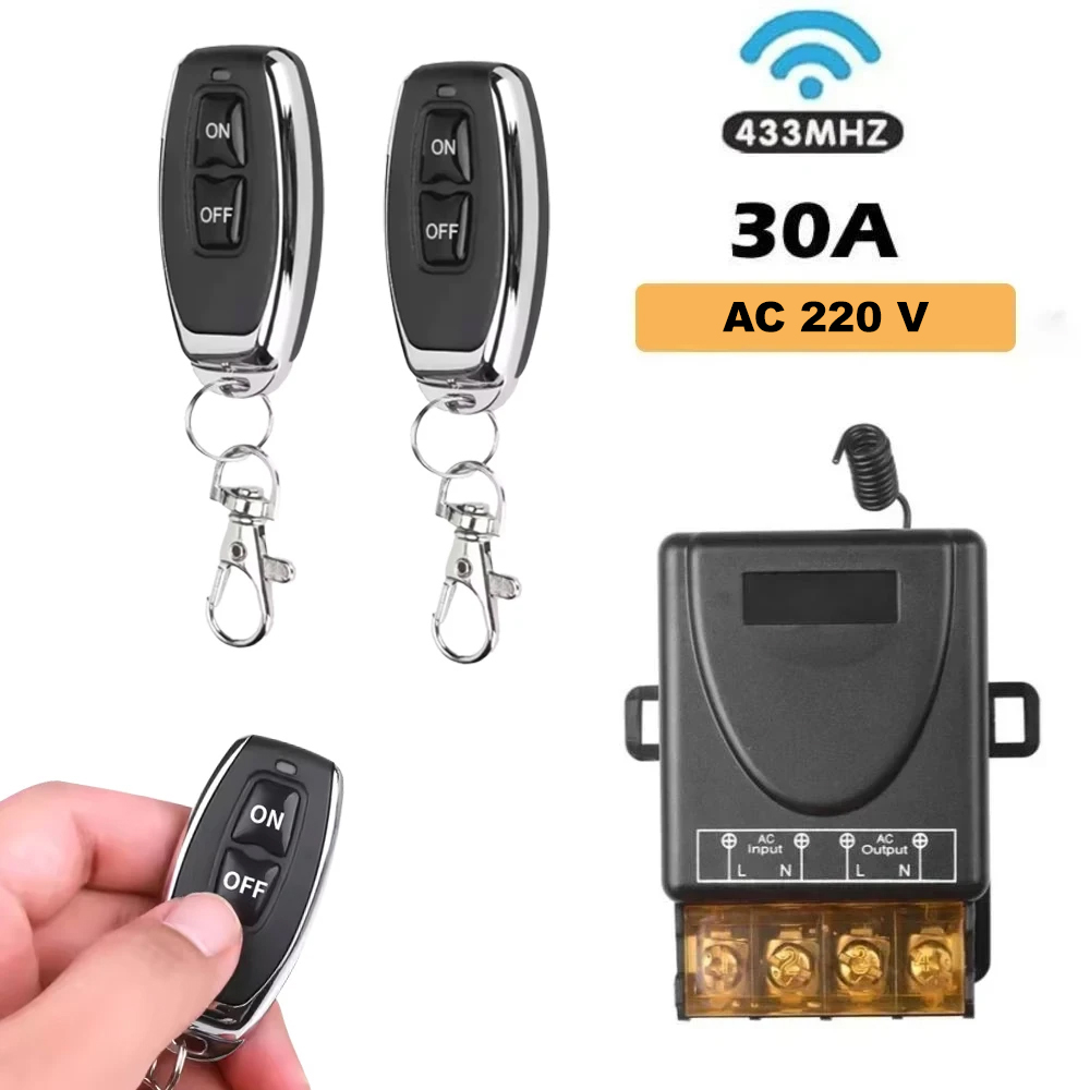 Gambar produk AMMTOO Universal Wireless Remote Control 433MHz 220V Remot Kontrol 2 PCS - YL-AC02A