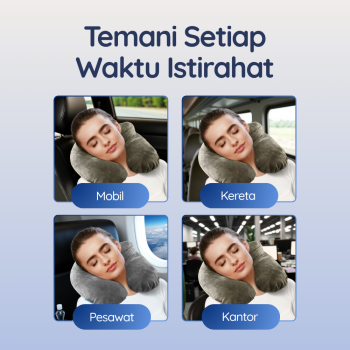 Gambar produk TUBAN Bantal Leher Travel Angin U-Shaped Inflatable Neck Pillow - X-000