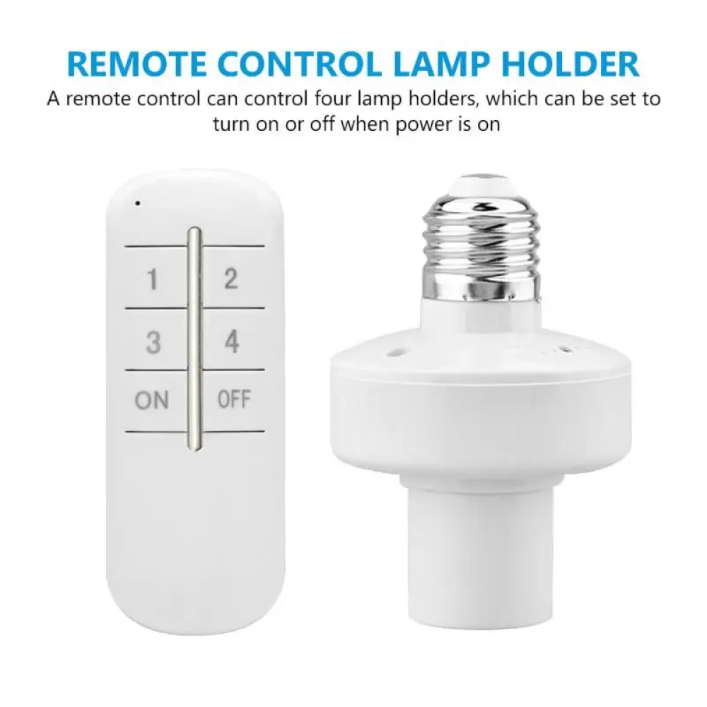 Gambar produk TSLEEN Fitting Lampu Wireless Remote Control E27 Timer Switch Lamp - TS803