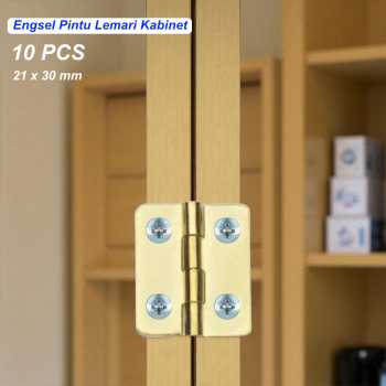 KitTrader Engsel Pintu Lemari Kabinet Door Hinge 4 Lubang 10 PCS - KT519