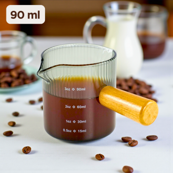 KESOTO Gelas Takar Kopi Espresso Shot Measuring Cup Double Spout 90ml - KS65