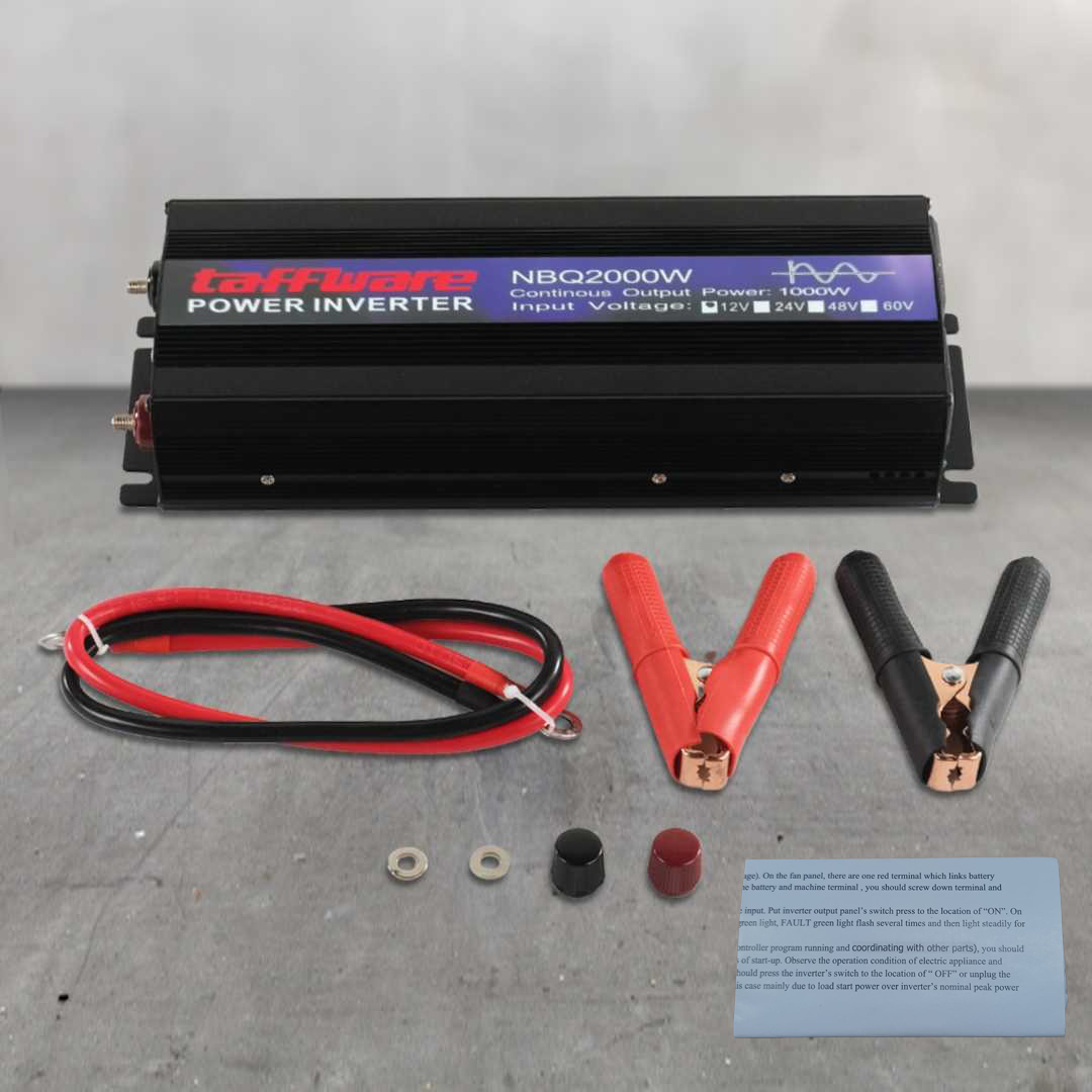 Gambar produk Taffware Power Inverter Mobil Pure Sine Wave DC 12V to AC 220V 2000W - NBQ2000W