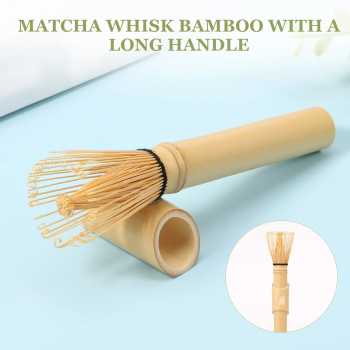 Gambar produk SIDIA Chasen Bamboo Whisk Long Handle Matcha Teh Jepang 56 Tangkai - S-56
