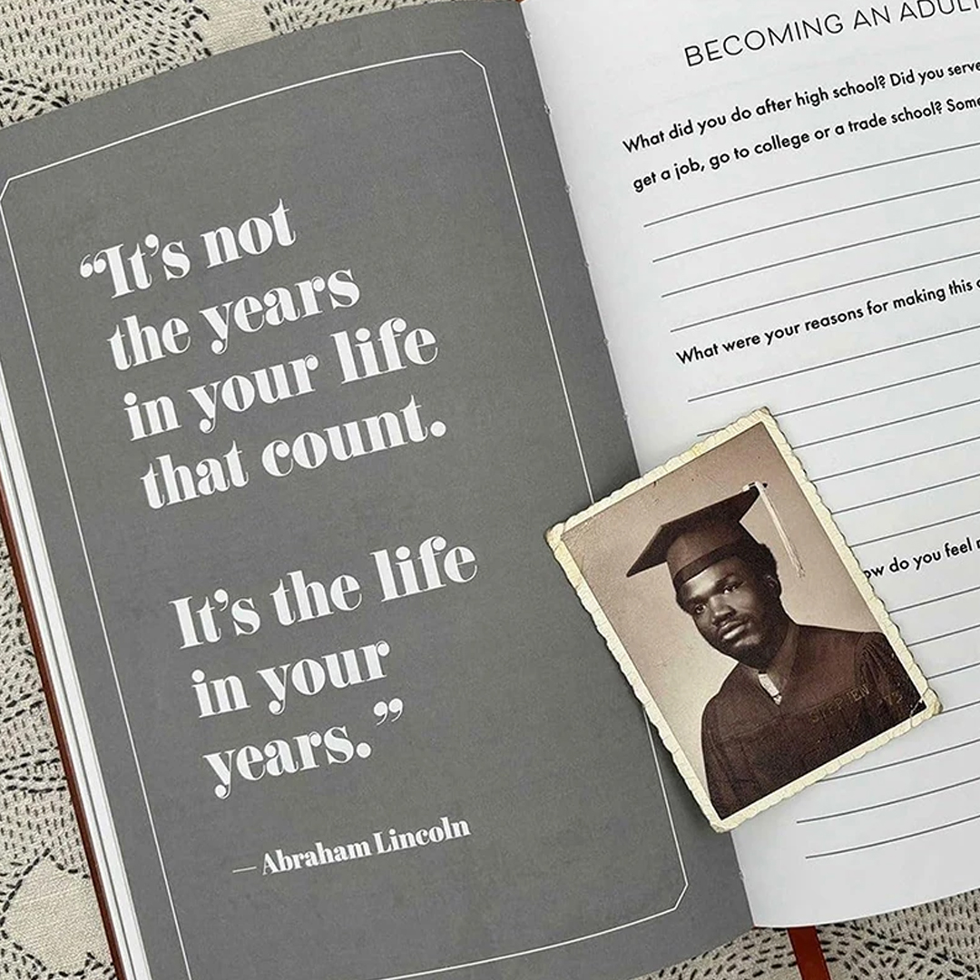 Gambar produk BOKME Buku Jurnal Leather Journal Personalized Father Guided Notebook - BK3