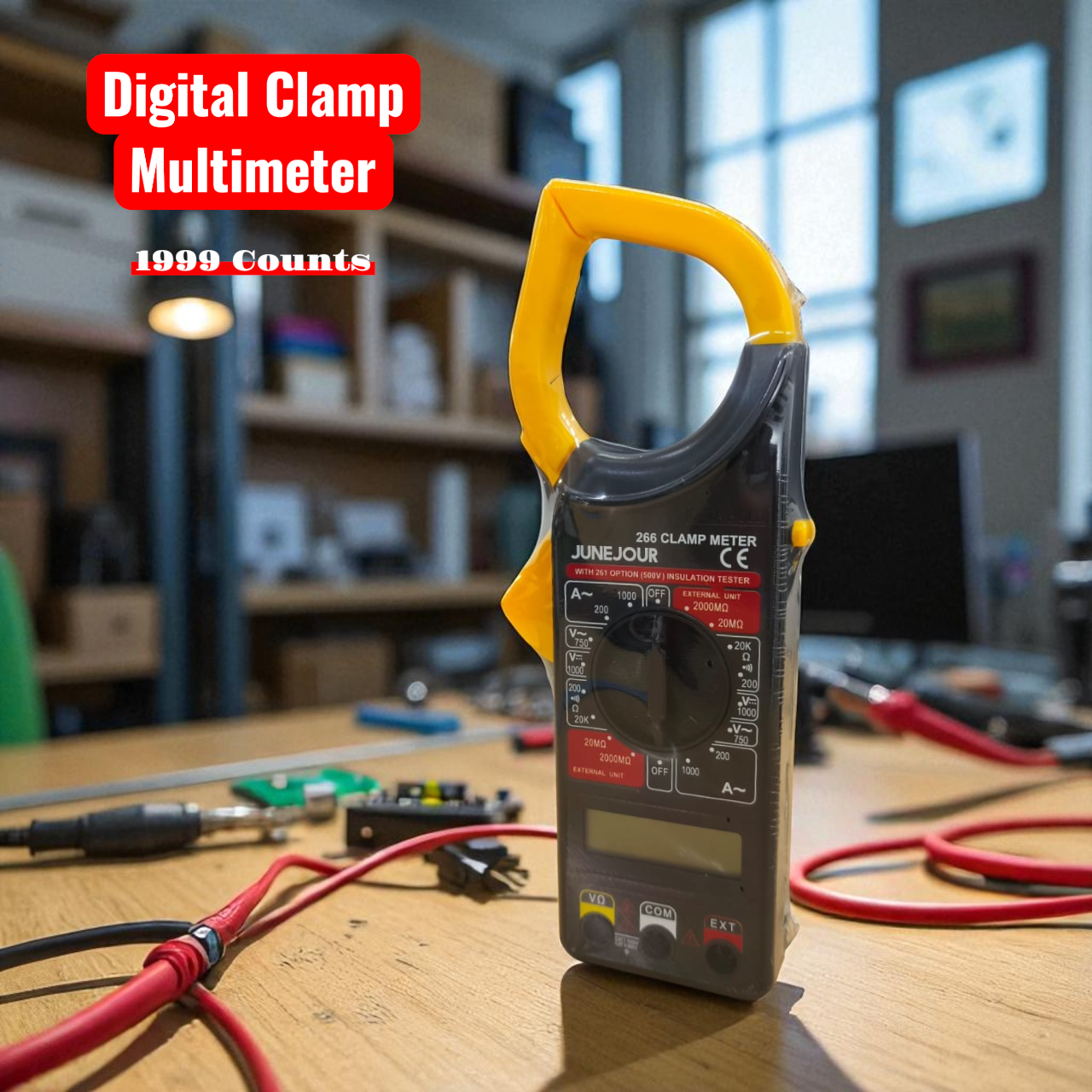 Gambar produk JUNEJOUR Digital Clamp Multimeter Tang Ampere - DT266