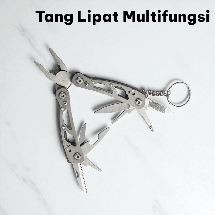 Gambar produk JIPI Tang Lipat Multifungsi Survival Multi-Tools EDC Pliers 12in1 - J-10CM