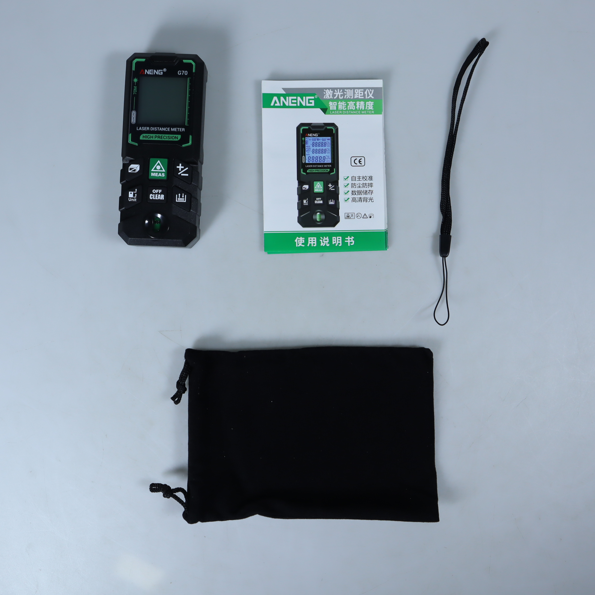 Gambar produk ANENG Meteran Digital Smart Laser Rangefinder High Precision 70M-G70