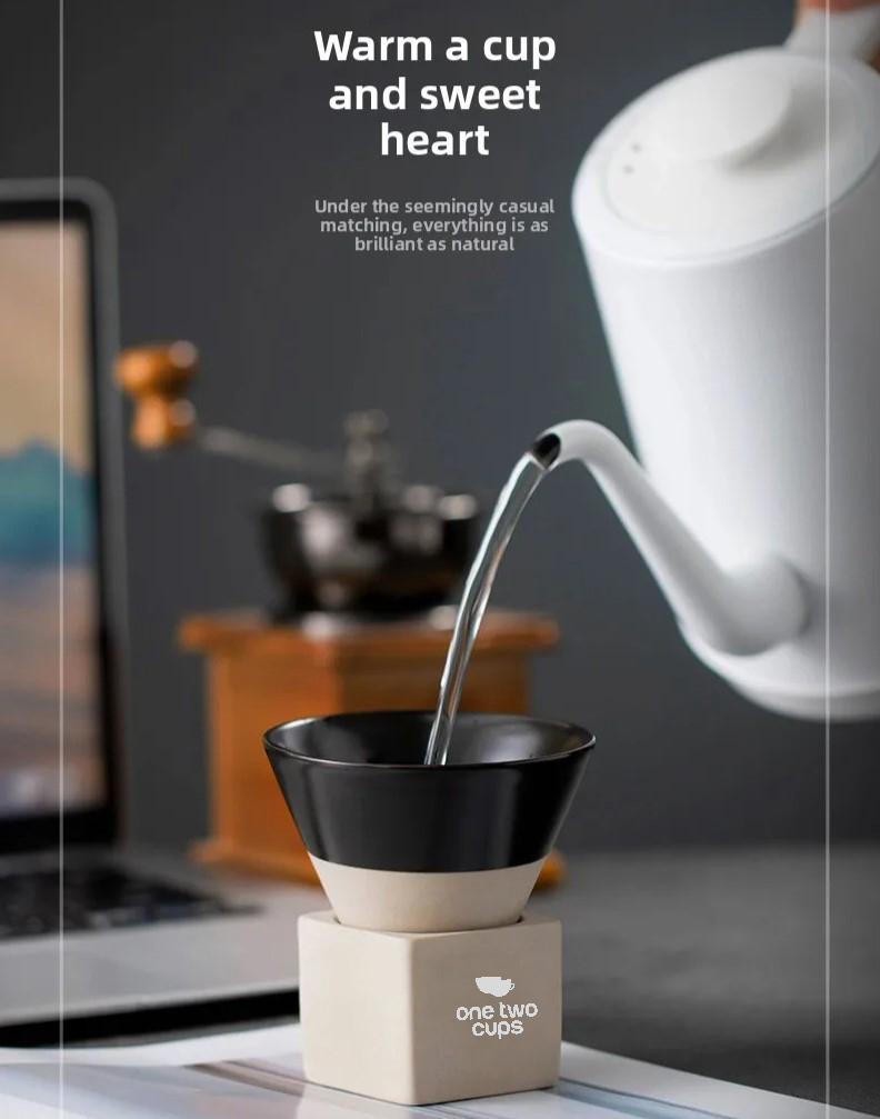 Gambar produk One Two Cups Gelas Keramik Kopi Teh Japanese Cone Shape Cup 100ml - PDQ001