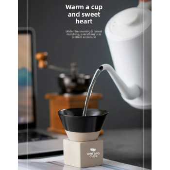 Gambar produk One Two Cups Gelas Keramik Kopi Teh Japanese Cone Shape Cup 100ml - PDQ001