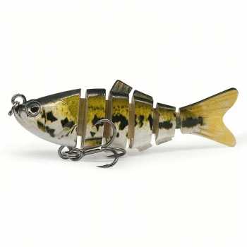 Gambar produk BASSLER Umpan Pancing Ikan Lifelike Fish Bait Lure 6 Section 10cm 18g - BS180