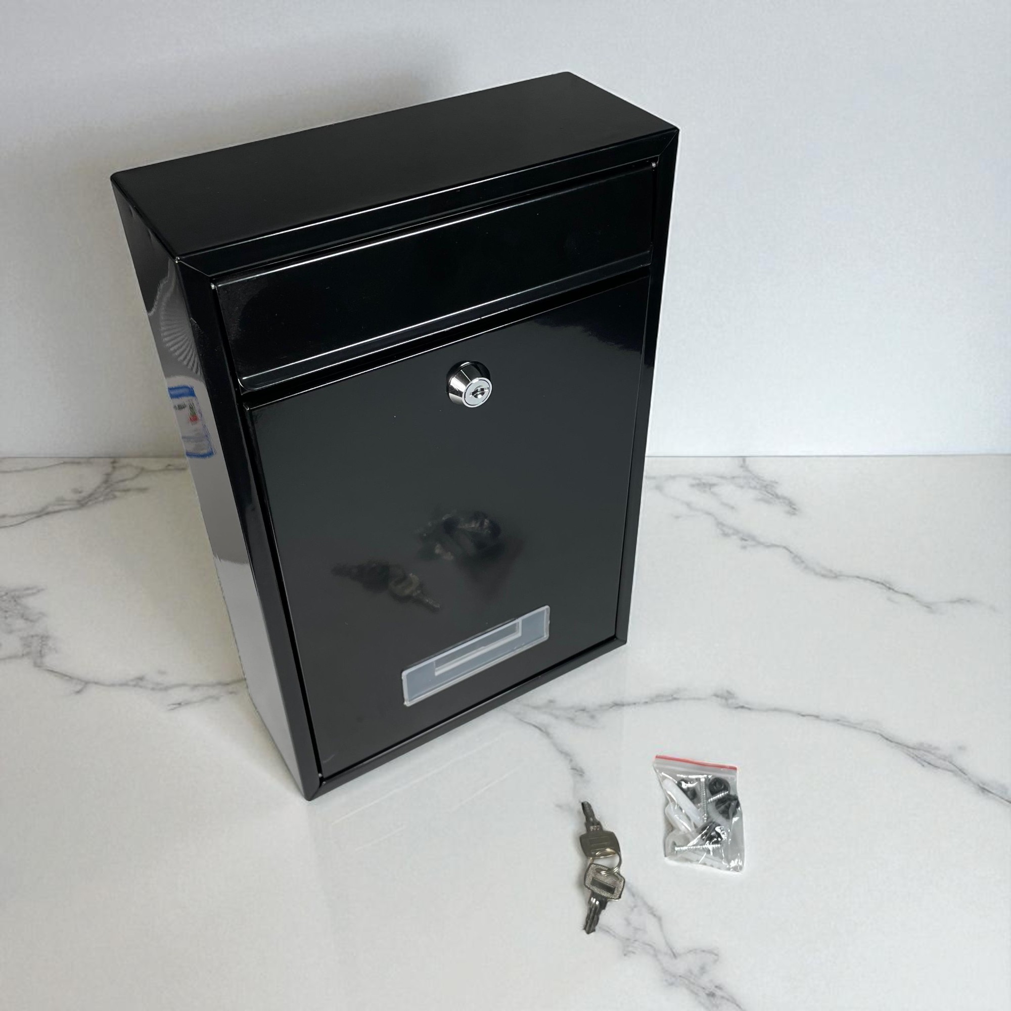 Gambar produk JUNLANG Kotak Surat Pos Metal Mailbox Outdoor with Lock 21.5x9x32cm - KH-32