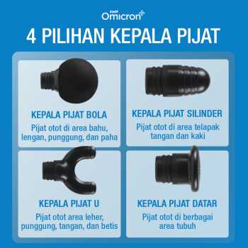 Gambar produk TaffOmicron Alat Pijat Elektrik Pundak Punggung Massage Gun 4 Head - JM05S