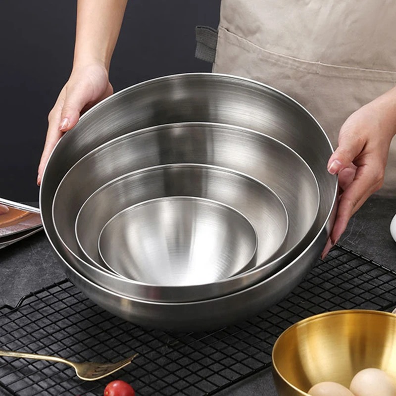 Gambar produk ALRY Mangkuk Mie Salad Stainless Steel Korean Style Noodle Soup Bowl 20cm - ZX-304