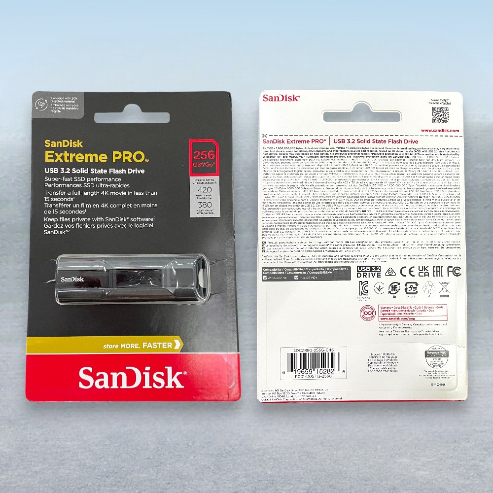 Gambar produk SanDisk Extreme Pro Flashdisk USB 3.2 Gen 1 256GB - SDCZ880