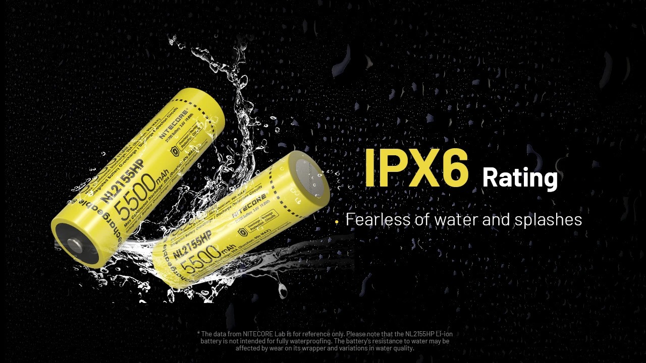 Gambar produk NITECORE Baterai 21700 High Performance Battery 20A 5500mAh IPX6 - NL2155HP