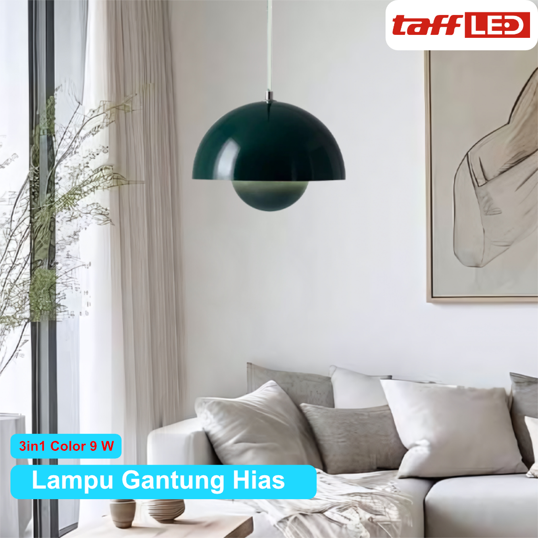 Gambar produk TaffLED Lampu Gantung Hias Flower Bud Pendant Light 3in1 Color 9W - BB9