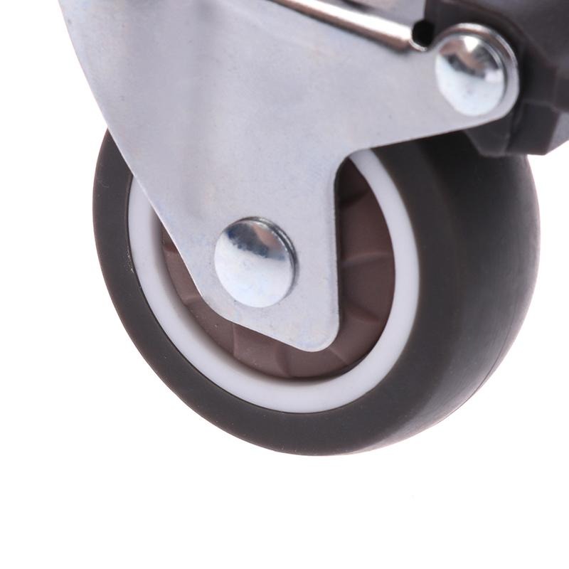 Gambar produk CASTRY Roda Kastor Furniture Soft Rubber Caster Wheel 2 Inch 2 PCS Screw with Brake - C20