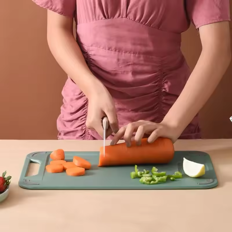 Gambar produk Beihe Multifunctional Cutting Board Stainless Steel PP Double Sided - B025