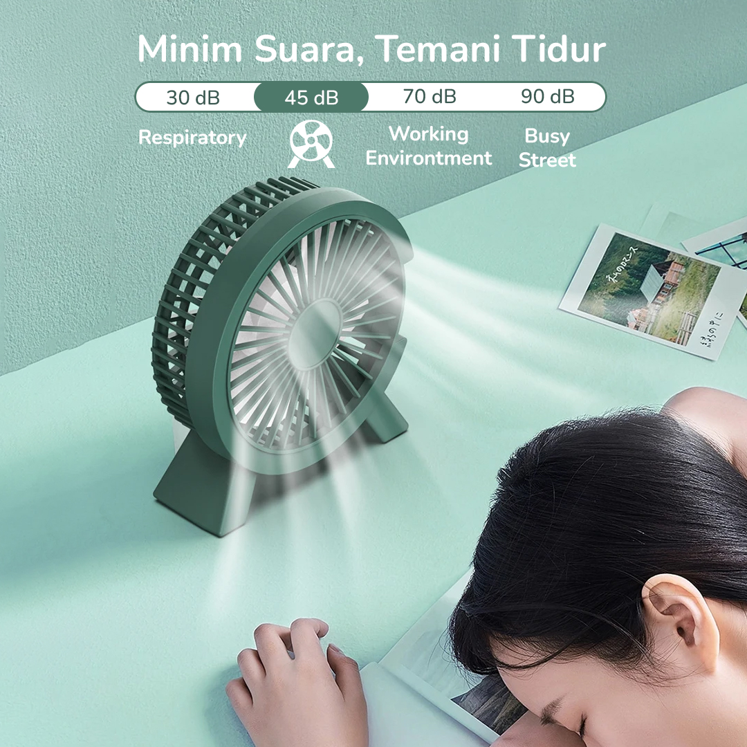 Gambar produk OLOEY Kipas Angin Meja Mini Desk Fan USB 4.6 Inch 5W - YLG-C06