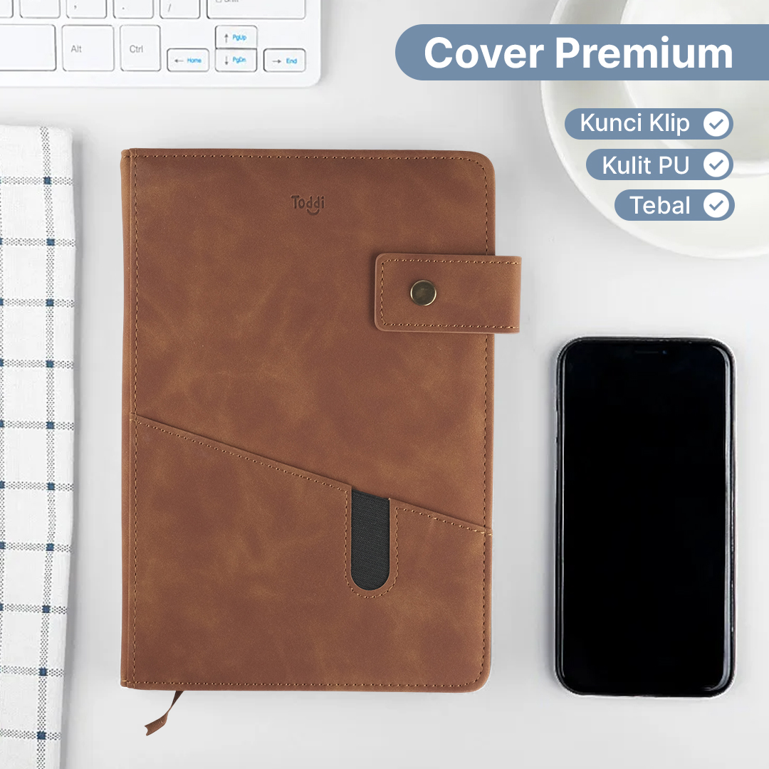 Gambar produk Toddi Buku Jurnal Hardcover Notebook Diary 80 GSM 200 Halaman A5 - TD157