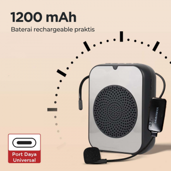 Gambar produk SOAIY Speaker Pinggang Bluetooth Voice Amplifier LED Wireless 8W - H6